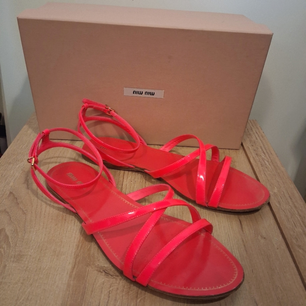 Miu Miu hot Pink Strappy sandals